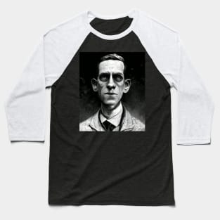 Cosmic HP Lovecraft B&W Baseball T-Shirt